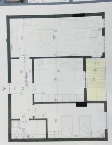 Tirane, shitet apartament 3+1 Kati 7, 124 m² 800 Euro/m2