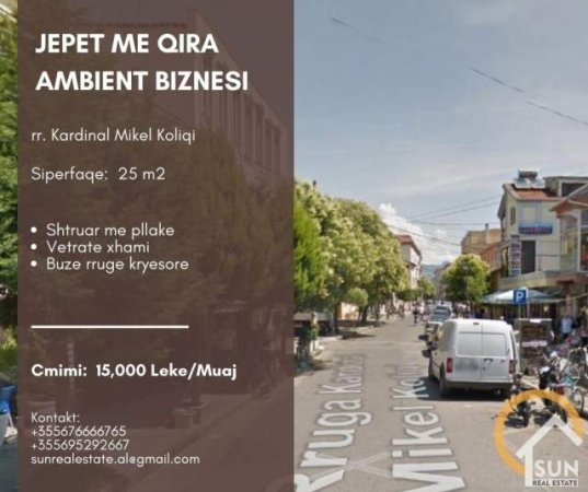 Shkoder, jepet me qera ambjent biznesi Kati 0, 25 m² 15.000 Leke (KARDINAL MIKEL KOLIQI)