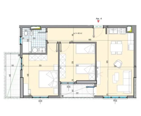 Tirane, shitet apartament 2+1 Kati 1, 989 m² 80.000 Euro (Rruga Bylis)