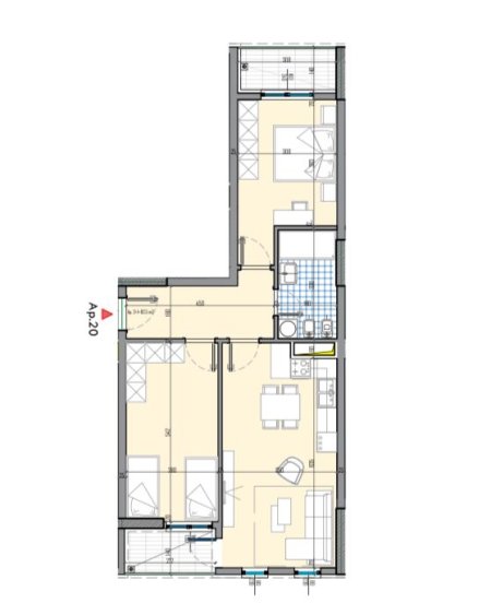 Tirane, shitet apartament 2+1 Kati 4, 989 m² 83.000 Euro (Ruga Bylis)