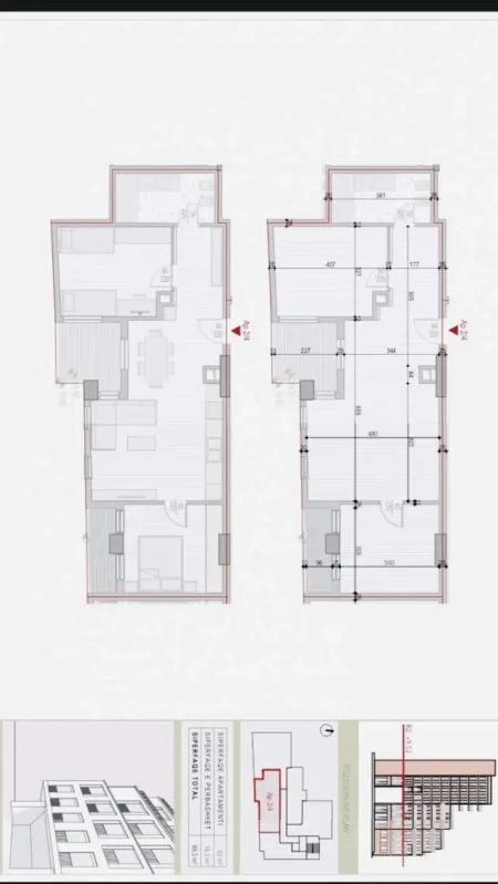 Tirane, shitet apartament Kati 2, 99 m² 1.800 Euro/m2 (Shkolla e kuqe)