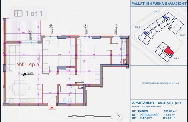 Tirane, shitet apartament Kati 2, 118 m² 1.500 Euro/m2