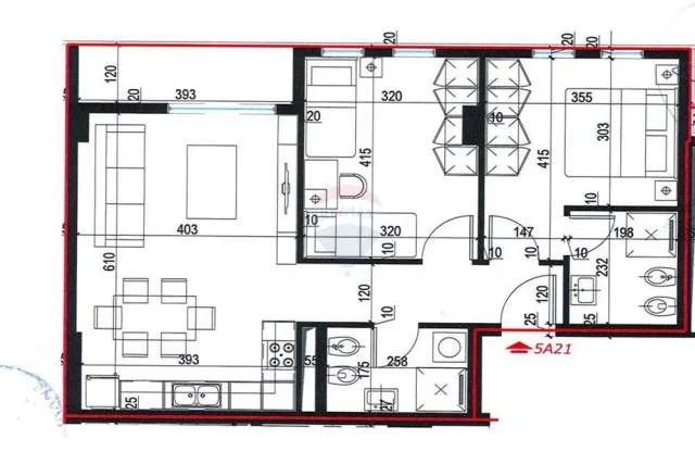 Tirane, shitet apartament 2+1+BLK 93 m² 74.000 Euro