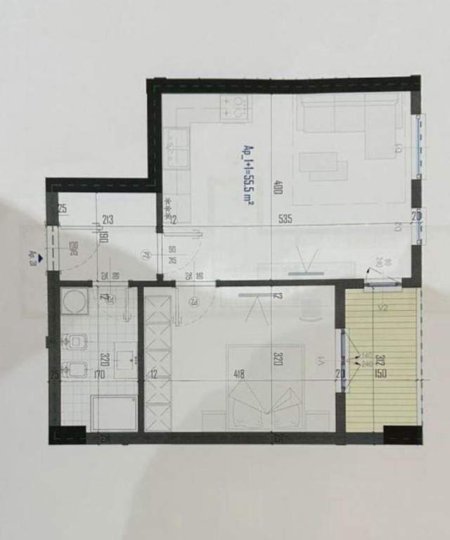 Tirane, shitet apartament 1+1+BLK Kati 6, 63 m² 50.000 Euro