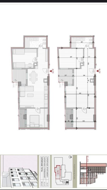 Tirane, shitet 1+1+BLK Kati 2, 69 m² 124.700