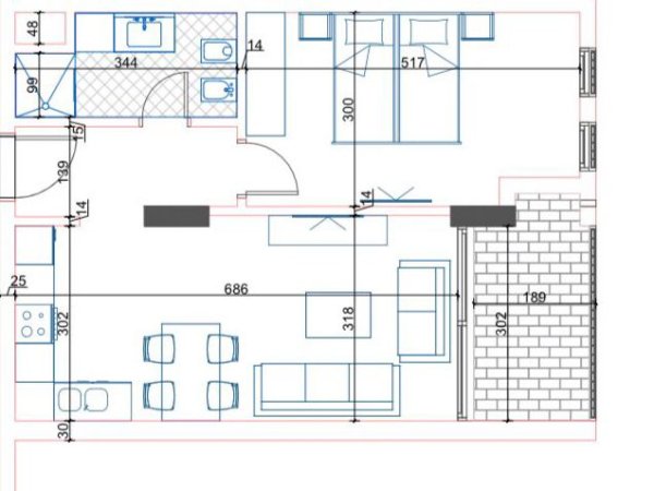 Vlore, shitet apartament 2+1 Kati 5, 106 m² 1.000 Euro (Rruga Adem Jashari)