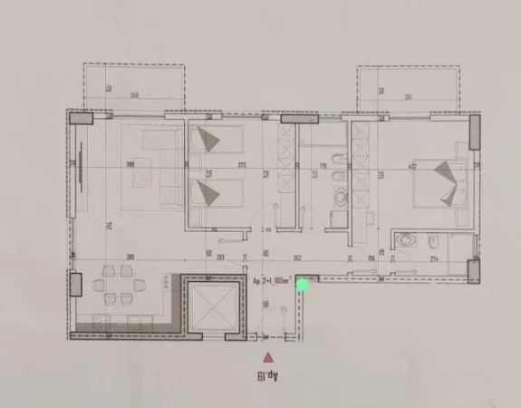 Tirane, shes apartament 2+1 Kati 2, 120 m² 97.000 Euro (Kamez)