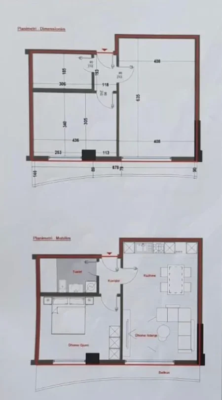 Shengjin, shitet apartament 1+1 Kati 3, 85 m² 1.100 Euro/m2 (Rruga Lezhe-Shengjin)