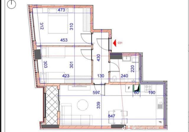 Tirane, shitet apartament 2+1 Kati 3, 94 m² 1.500 Euro/m2 (Rruga New Bulevard Tirane)