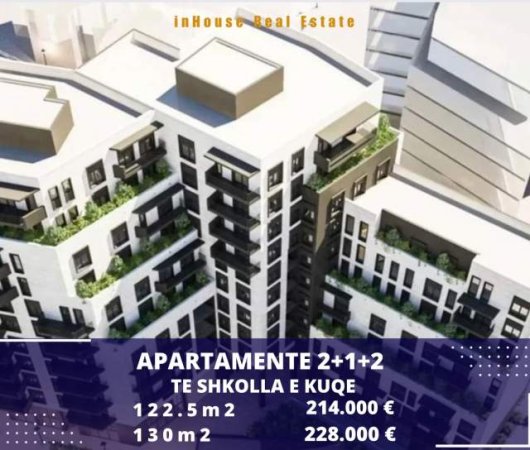 Tirane, shitet apartament 2+1 Kati 2, 122 m² 214.000 Euro (Pazari i Ri)