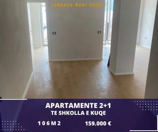 Tirane, shitet apartament 2+1 Kati 5, 106 m² 159.000 Euro (Rruga Tefta Tashko Koco)