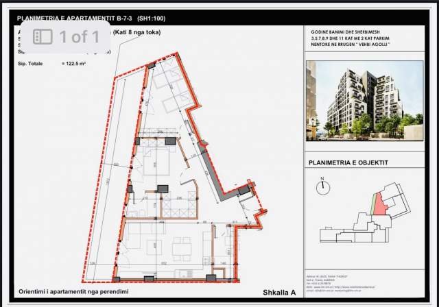 Tirane, shitet apartament Kati 5, 130 m² 228.000 Euro