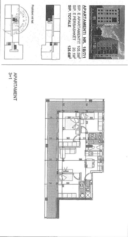 Tirane, shitet 3+1+A+BLK Kati 7, 125 m² 116.800 Euro (29 nentori)
