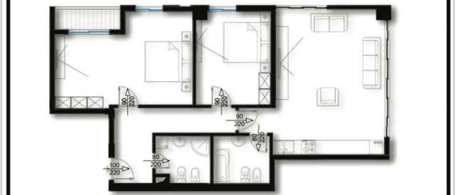 Tirane, shitet apartament 2+1 Kati 5, 120 m² 1.550 Euro/m2 (TE USLUGA)