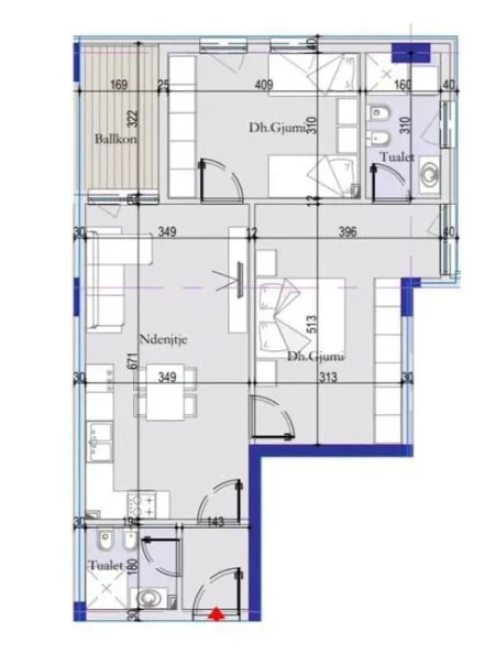 Tirane, shitet apartament 2+1 Kati 2, 96 m² 96.000 Euro (Perballe Casa Italia)