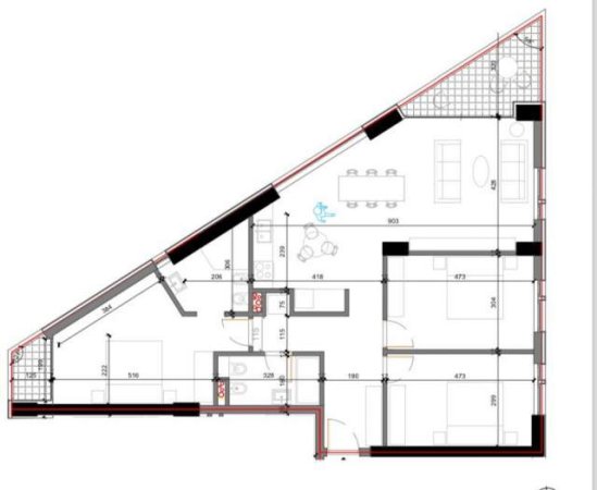 Tirane, shitet apartament 3+1 Kati 4, 160 m² 990 Euro/m2 (UNAZA E MADHE)