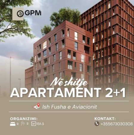 Tirane, shitet apartament 2+1 Kati 5, 131 m² 1.400 Euro/m2 tek Fusha e Aviacionit