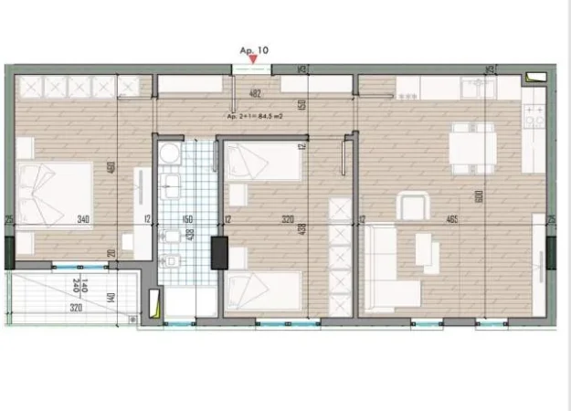 Tirane, shitet apartament 2+1 Kati 1, 99 m² 79.500 Euro (PRANE QTU)