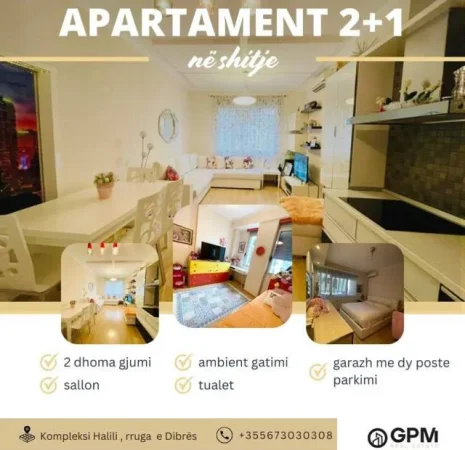 Tirane, shitet apartament 2+1 78 m² 170.000 Euro prane Viles Gold