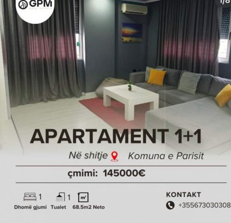 Tirane, shes apartament 1+1 72 m² 140.000 Euro tek Komuna e Parisit