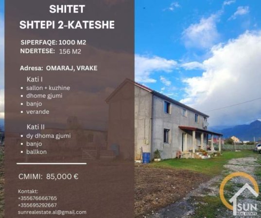 Shkoder, shitet shtepi 3+1+BLK Kati 0, 1.000 m² 85.000 Euro (OMARAJ, VRAKE)