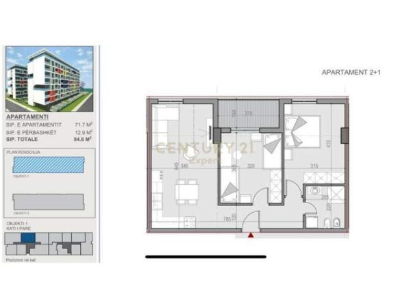 Tirane, shesim apartamente te UNIVERS CITY te QTU me cmim 700 Euro/m2