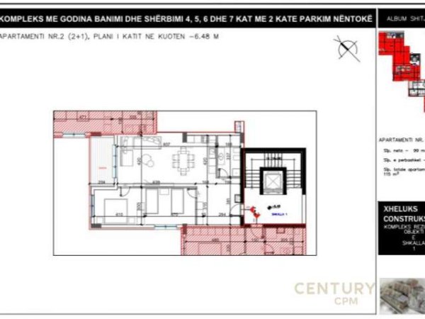 Tirane, shitet apartament 2+1 te Rruga elbasanit, Kati 2, 115 m² 150.000 Euro.
