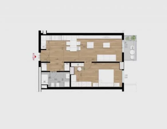 Tirane, shes apartament 1+1+BLK Kati 2, 78 m² 110.000 Euro (turdiu)