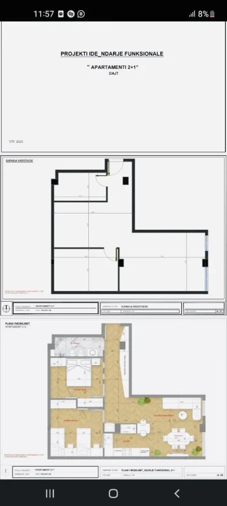 Tirane, shitet apartament 2+1 Kati 1, 83 m² 65.000 Euro