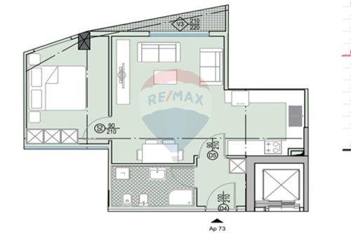 Tirane, shitet 1+1+A Kati 7, 65 m² 155.000 Euro