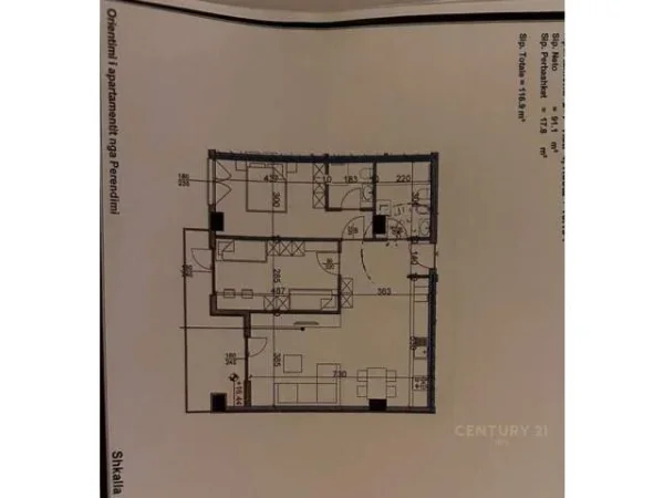 Tirane, shitet apartament 2+1 Kati 4, 117 m²  (Dritan Hoxha)