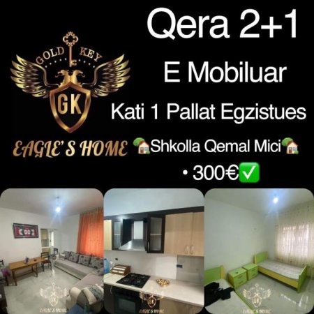 Durres, jepet me qera apartament 2+1+BLK Kati 1, 75 m² 300 Euro (Shkolla Qemal Mici)