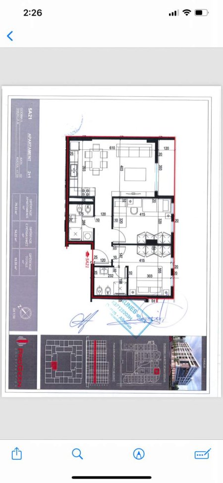 Tirane, shitet apartament 2+1+BLK Kati 2, 93 m² 75.200 Euro (Autostrada Tr - Drr)