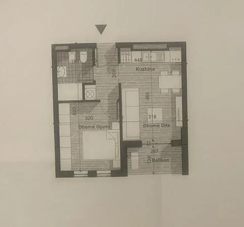 Tirane, shes apartament 1+1+BLK Kati 3, 53 m² 66500 Euro (univers city)