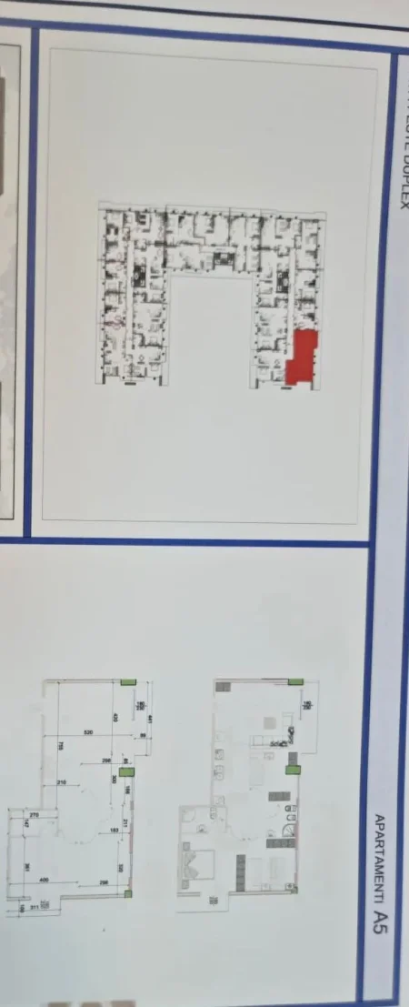 Golem, shitet apartament 3+1 Kati 5, 99 m² 900 Euro/m2 (Bulevardi i Palmave)