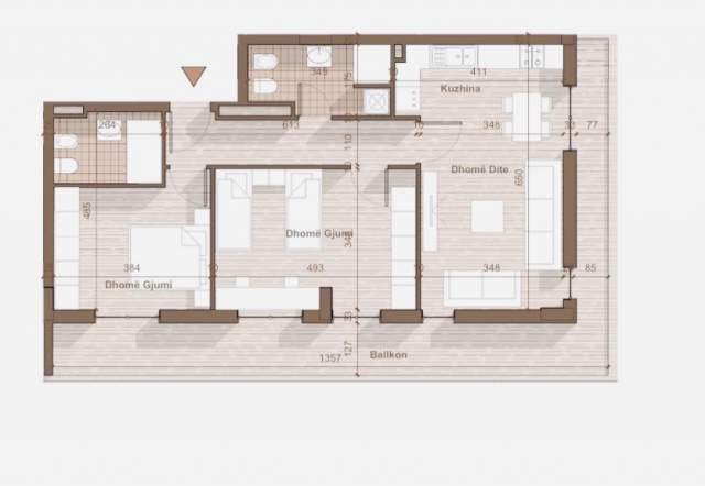 Tirane, shitet apartament 2+1 128 m² 820 Euro/m2