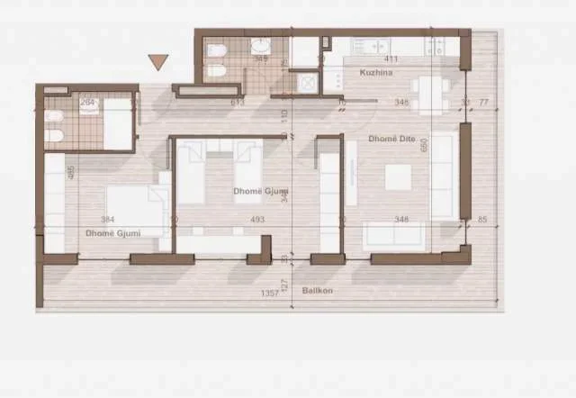 Tirane, shitet apartament 2+1 128 m² 820 Euro/m2