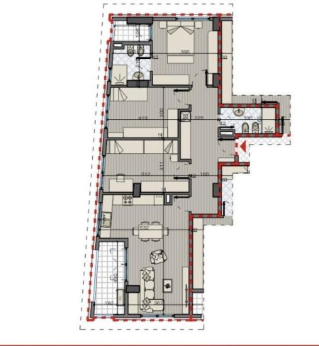 Tirane, shes apartament 3+1 Kati 1, 147 m² 210.000 Euro (Bulevardi i Ri)