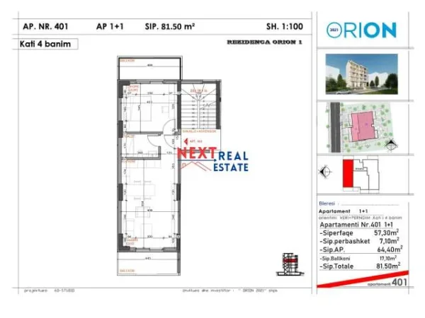 Sarande, shitet apartament duplex Kati 4, 81 m² 113.500 Euro (Prane “Santa Quaranta”)