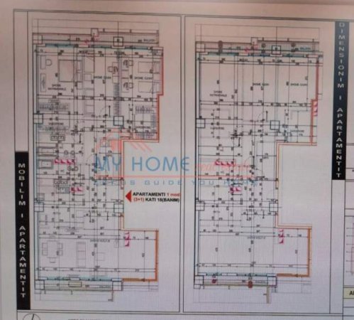 Tirane, shitet apartament 3+1 Kati 18, 25.695 m² 1.284.750 Euro (Ambasador 3)