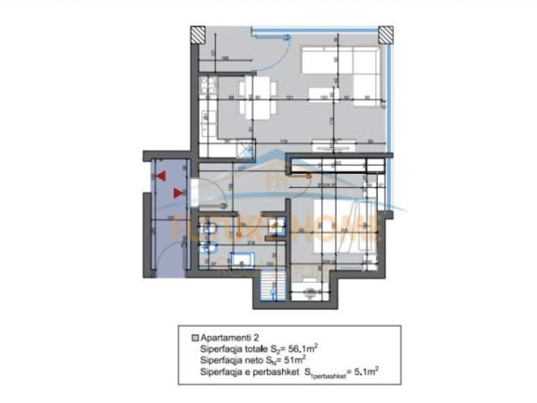 Shqiperi, shes apartament 1+1+BLK Kati 8, 56 m² 75.000 Euro (RRUGA MIKEL MARULI ASTIR)