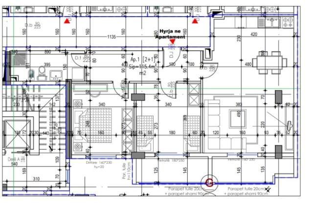 Tirane, shitet apartament 2+1 Kati 1, 115 m² 150.000 Euro (Loni Ligori Astir)