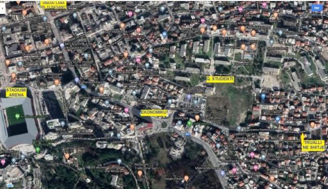 Tirane: Shitet Truall për ndertim siperfaqe 250m², Cmimi 350 euro €/m², në zonën e Vilave Gjermane / mbi fushat e Qytetit Studenti, Rruga .Gramoz Pashko, mbi Fak. Ekonomik / isht-Terminali Elbasanit,1.5 km / 15-min këmb Ura/Unaza rr. Elbasanit, Tirane