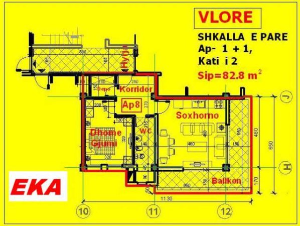 Vlore, shes apartament ne plazh 1+1+A+BLK Kati 3, 74 m²  1500 Euro/m² (LAGJIA 1 MAJ- PLAZHI I VJETER)