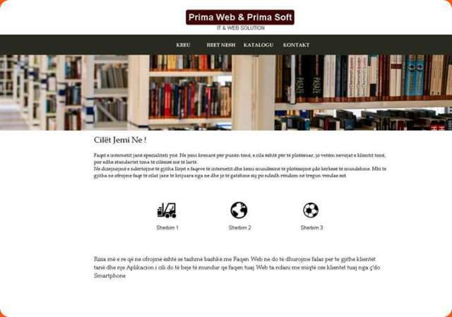 FAQE WEB NGA - Prima Web & Prima Soft DEVELOPER /Faqe INTERNETI