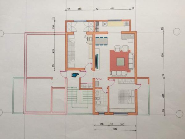 Tirane, jap me qera apartament 2+1+A+BLK Kati 5, 320 Euro (Karl Gega, prane stacionit te trenit)