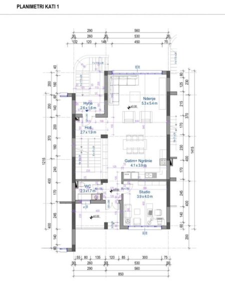 Tirane, shitet Vile 3 Katshe Kati 0, 572 m² 450.000 Euro (Farke)