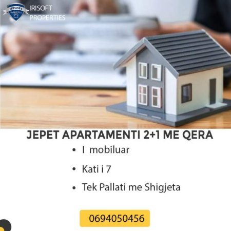 Tirane, jepet me qera apartament 2+1 Kati 7, 93 m² 400 Euro (Pallati me shigjeta)