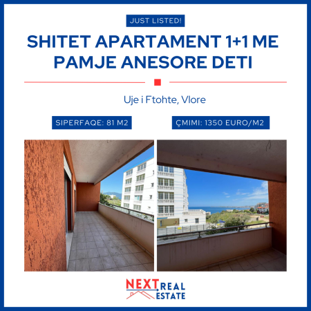 Vlore, shitet apartament 1+1+BLK Kati 2, 81 m² 1.350 Euro/m2 (Uje i Ftohte)