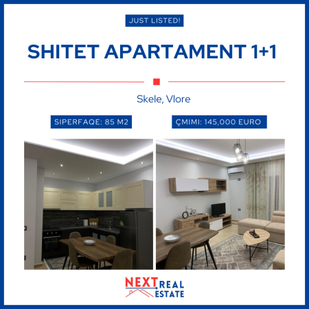 Vlore, shitet apartament 1+1+BLK Kati 7, 85 m² 145.000 Euro (Skele)